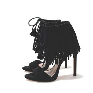 ZARA BLACK SUEDE HIGH HEELS